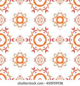 Abstract floral ornament seamless pattern of colorful for wallpapers and background.