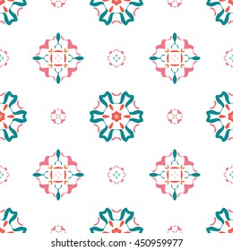 Abstract floral ornament seamless pattern of colorful for wallpapers and background.