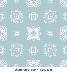Abstract floral ornament seamless pattern of Light Blue color for wallpapers and background.