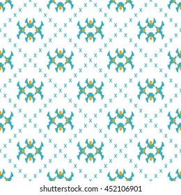 Abstract floral ornament seamless pattern of colorful for wallpapers and background.