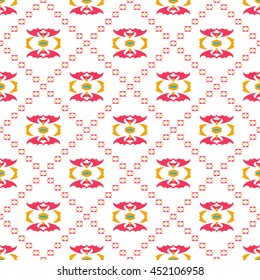 Abstract floral ornament seamless pattern of colorful for wallpapers and background.