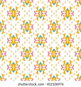 Abstract floral ornament seamless pattern of colorful for wallpapers and background.
