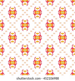 Abstract floral ornament seamless pattern of colorful for wallpapers and background.