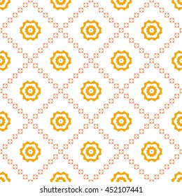 Abstract floral ornament seamless pattern of colorful for wallpapers and background.