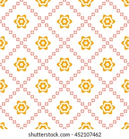 Abstract floral ornament seamless pattern of colorful for wallpapers and background.