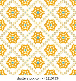 Abstract floral ornament seamless pattern of colorful for wallpapers and background.
