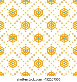 Abstract floral ornament seamless pattern of colorful for wallpapers and background.