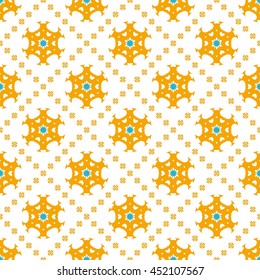 Abstract floral ornament seamless pattern of colorful for wallpapers and background.