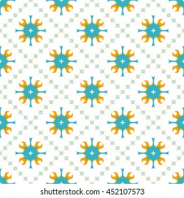 Abstract floral ornament seamless pattern of colorful for wallpapers and background.