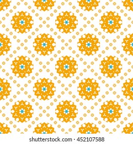 Abstract floral ornament seamless pattern of colorful for wallpapers and background.