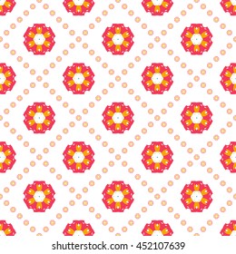 Abstract floral ornament seamless pattern of colorful for wallpapers and background.