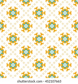 Abstract floral ornament seamless pattern of colorful for wallpapers and background.