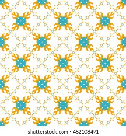 Abstract floral ornament seamless pattern of colorful for wallpapers and background.