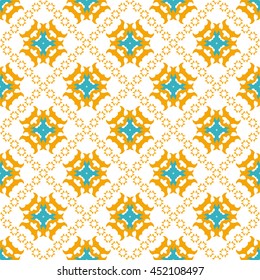Abstract floral ornament seamless pattern of colorful for wallpapers and background.