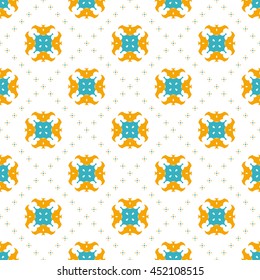 Abstract floral ornament seamless pattern of colorful for wallpapers and background.