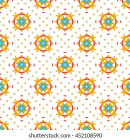 Abstract floral ornament seamless pattern of colorful for wallpapers and background.