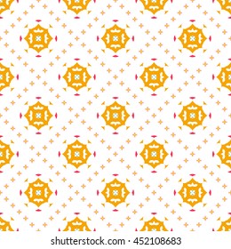 Abstract floral ornament seamless pattern of colorful for wallpapers and background.
