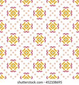 Abstract floral ornament seamless pattern of colorful for wallpapers and background.