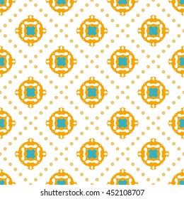 Abstract floral ornament seamless pattern of colorful for wallpapers and background.