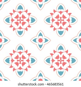 Abstract floral ornament seamless pattern of colorful for wallpapers and background.