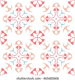 Abstract floral ornament seamless pattern of colorful for wallpapers and background.