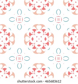 Abstract floral ornament seamless pattern of colorful for wallpapers and background.