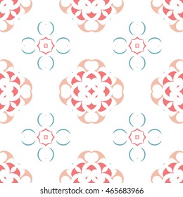 Abstract floral ornament seamless pattern of colorful for wallpapers and background.
