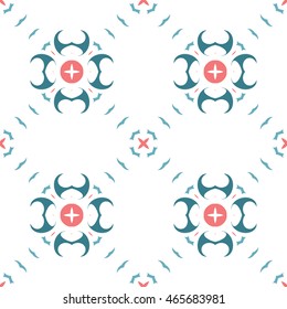 Abstract floral ornament seamless pattern of colorful for wallpapers and background.
