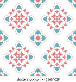 Abstract floral ornament seamless pattern of colorful for wallpapers and background.
