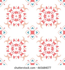 Abstract floral ornament seamless pattern of colorful for wallpapers and background.
