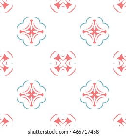 Abstract floral ornament seamless pattern of colorful for wallpapers and background.