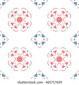 Abstract floral ornament seamless pattern of colorful for wallpapers and background.
