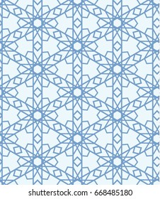 Abstract floral ornament. Seamless pattern for textile printing, packaging, wrapper.