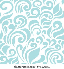 Abstract floral ornament. Seamless pattern for textile printing, packaging, wrapper.