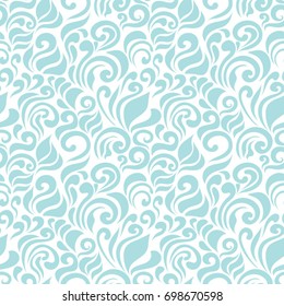 Abstract floral ornament. Seamless pattern for textile printing, packaging, wrapper.