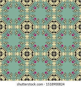 abstract floral ornament, tribal ethnic pattern, isolated decorative element for card design Vector fashion illustration,