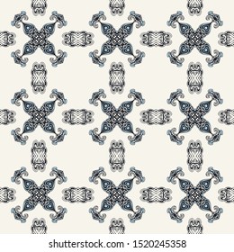 abstract floral ornament, tribal ethnic pattern, isolated decorative element for card design Vector fashion illustration,