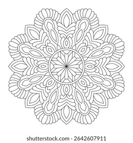 Abstract floral ornamental wall art decoration mandala design, vector file, simple mandala art, Design for a wallpaper Paint shirt and tile Sticker Design, vector file