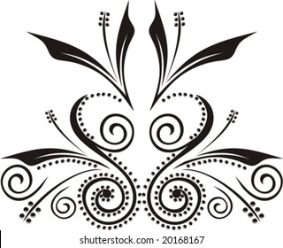 abstract floral ornaments in vector format, very easy to edit, individual objects!