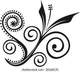 abstract floral ornaments in vector format, very easy to edit, individual objects!