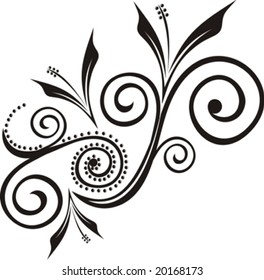 abstract floral ornaments in vector format, very easy to edit, individual objects!