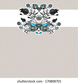 Abstract floral ornate background