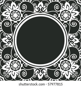 abstract floral page design, vector image
