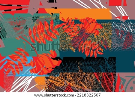 Similar – rote Blumen an gelber Wand, portugalisch