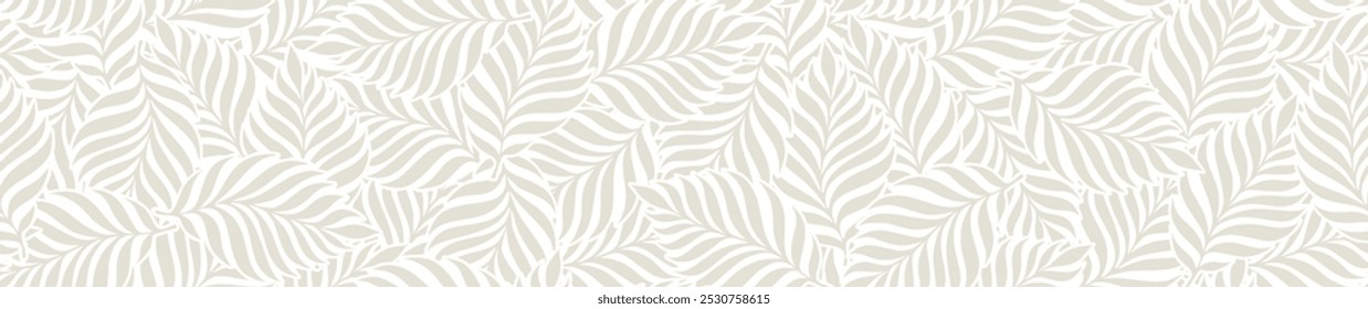 Abstract floral palm leaves seamless pattern.