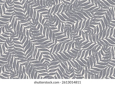 Abstract floral palm leaves seamless pattern.