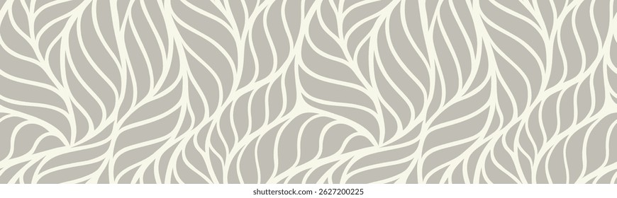 Abstract floral palm leaves seamless pattern