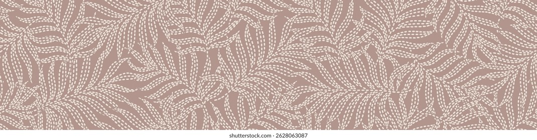 Abstrato palma floral deixa padrão sem costura com estilo pontilhado.