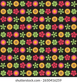 Abstract Floral Pattern Background with Artistic Botanical Elements