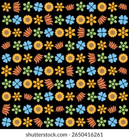 Abstracte bloemmotief achtergrond met artistieke botanische elementen